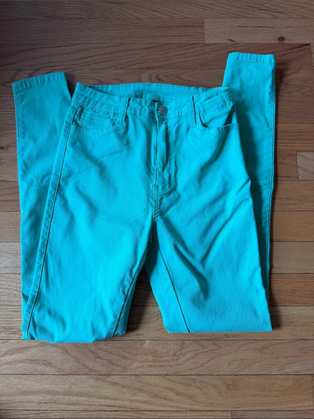 Turquoise Skinny Women's Pants - Casual Stretch Fit